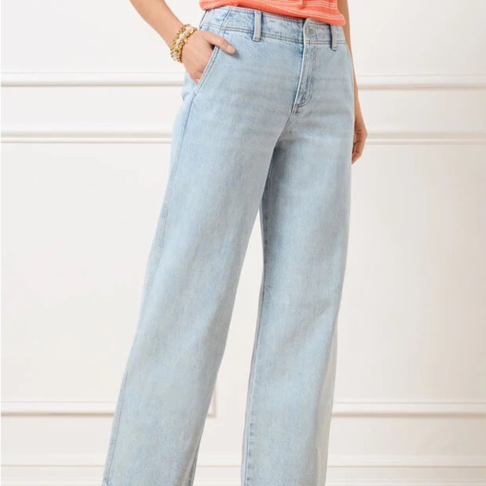 Talbots Light Blue Wide Leg Jeans Size 6